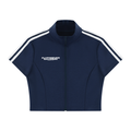 WOMENS CROPPED ZIP UP SHIRT